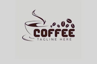create a unique coffee cafe logo design