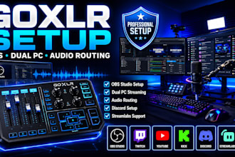 set up tc helicon goxlr for obs dual PC streaming