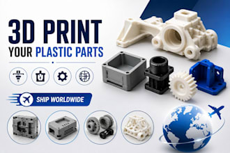 3d print your plastic part and injection molding prototyping ship worldwide