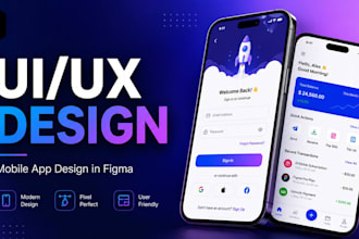 design modern UI UX mobile app in figma