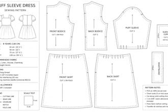 create custom PDF sewing pattern, clothing pattern, pattern drafting