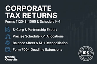 prepare your corporate tax return form 1120s and 1065