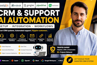 setup hubspot zendesk freshdesk gorgias CRM support ai automation pipedrive