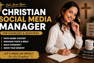 be your spiritual faith based gospel church and christian social media manager