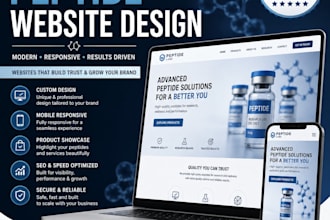 design fda complaint peptide website for wellness and biotech brands