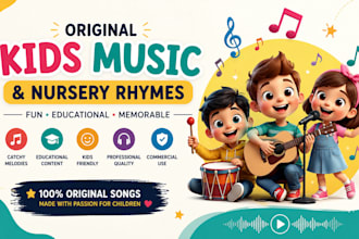 produce and compose kids music nursery rhymes for children