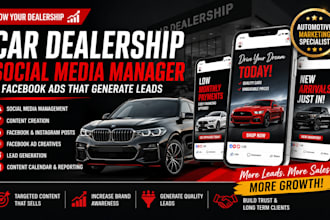 be car dealership social media manager create facebook ads that generate lead