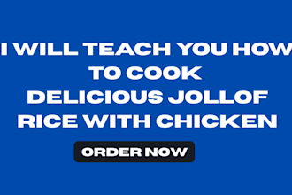 prepare a delicious jollof rice and chicken