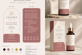 design luxury skincare and cosmetic packaging and labels