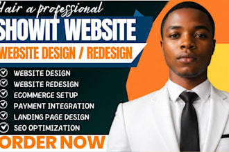 design a responsive showit website redesign and  customize showit website
