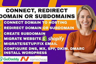 fix connect redirect domains subdomains migrate emails for shopify bluehost wix
