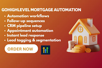 create gohighlevel mortgage automation workflows SMS email follow up system