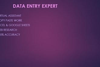 do professional data entry, web research and b2b lead generation