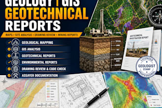 do geological map, gis mapping geotechnical report assay mining report and stamp