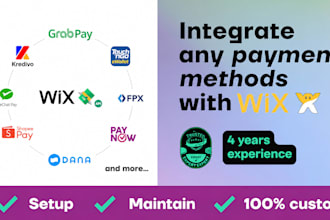 integrate third party payment methods with your wix website via API