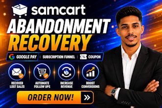 do samcart abandonment recovery, samcart google pay, subscription funnel, coupon