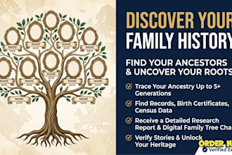 do professional genealogy research and build your family tree