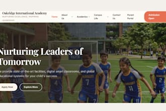 build a school management system website with admin panel
