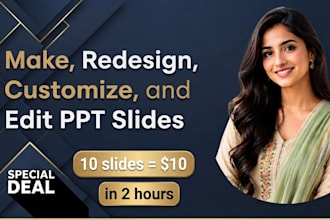 make, redesign, customize, and edit PPT slides