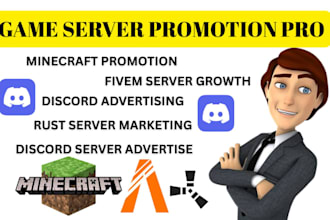 promote discord server, minecraft server, fivem server, rust server promotion