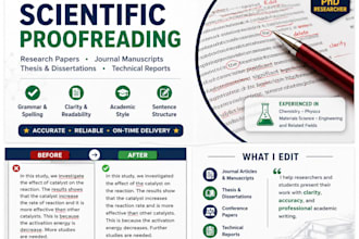 scientific writing and proofreading