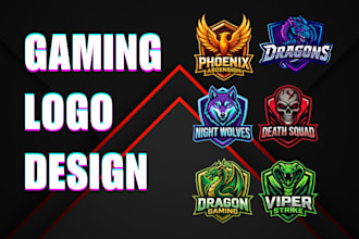 design custom neon gaming logo design for your esports brand