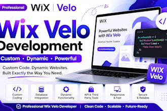 do wix velo developer, wix code, wix website design, wix velo, wix studio