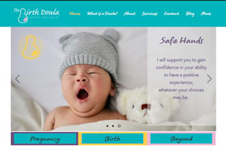 design wix postpartum doula website pregnancy support postnatal doula website