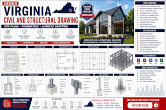 design virginia civil and structural drawing site plans foundation autocad draft