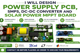 design power supply pcb smps dc dc converter and solar power mppt board