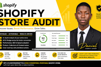 audit and optimize your shopify store and provide  conversion optimization plan