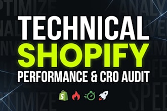 do a technical shopify cro audit and fix code to boost sales