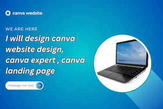 design canva website design, canva expert, canva landing page design