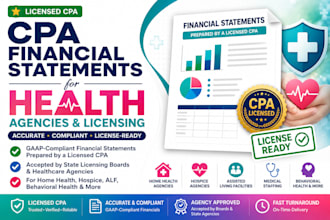 prepare CPA financial statements for home health agencies and healthcare