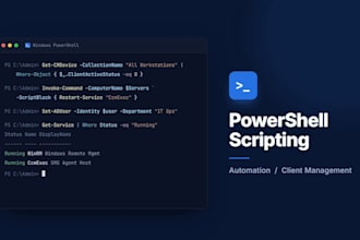 create powershell scripts for windows client management