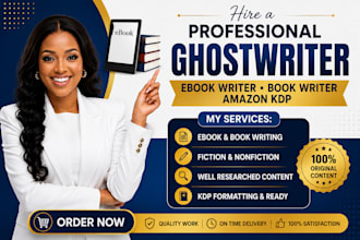 be your ghostwriter, ebook writer, book writer for amazon KDP