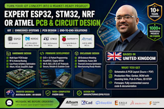 do esp32, stm32, nrf or atmel pcb and circuit design