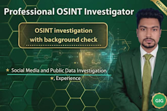 do osint investigation and background check