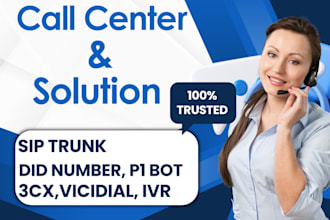 setup 3cx vicidial sip trunk did number inbound outbound calls p1 bot ivr