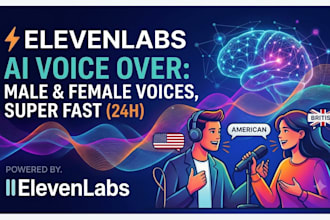 be your elevenlabs ai voice over artist for bulk content