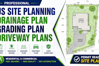 design US site planning drainage plan grading driveway plans