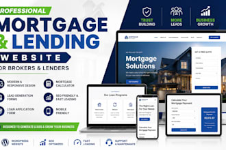 create a professional mortgage and lending website for brokers and lenders