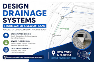 design drainage systems stormwater and sewer plans in new york and florida
