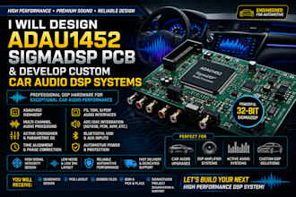 design adau1452 sigmadsp pcb and develop custom car audio dsp systems