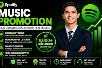 boost spotify followers, streams, and monthly listeners organically
