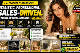 create ai product photography with realistic model lifestyle images