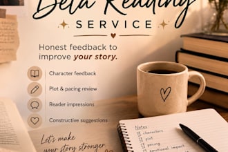 beta read your book and provide honest feedback