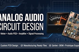 l design analog audio circuits, vu meter and custom pcb