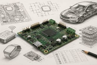 create pcb design for electronics, iot, automotive with gerber files and bom