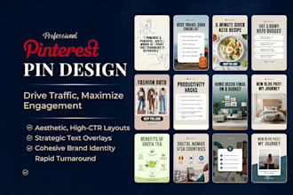 design professional pinterest pin design and create viral pins